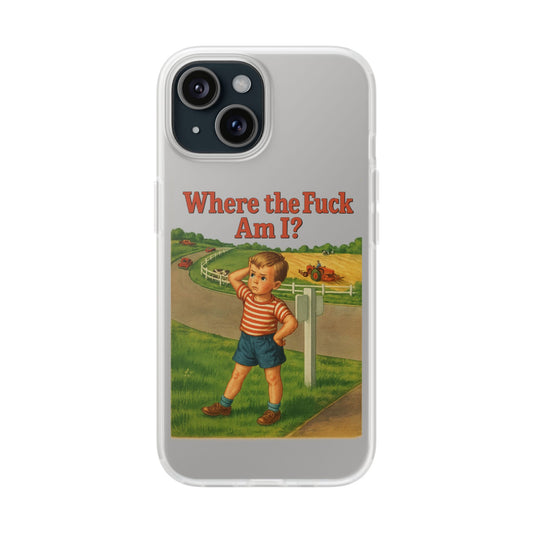Where the Fuck Am I? Handyhülle – Retro-Meme Look mit maximaler Verwirrung-Phone Case-True Insights