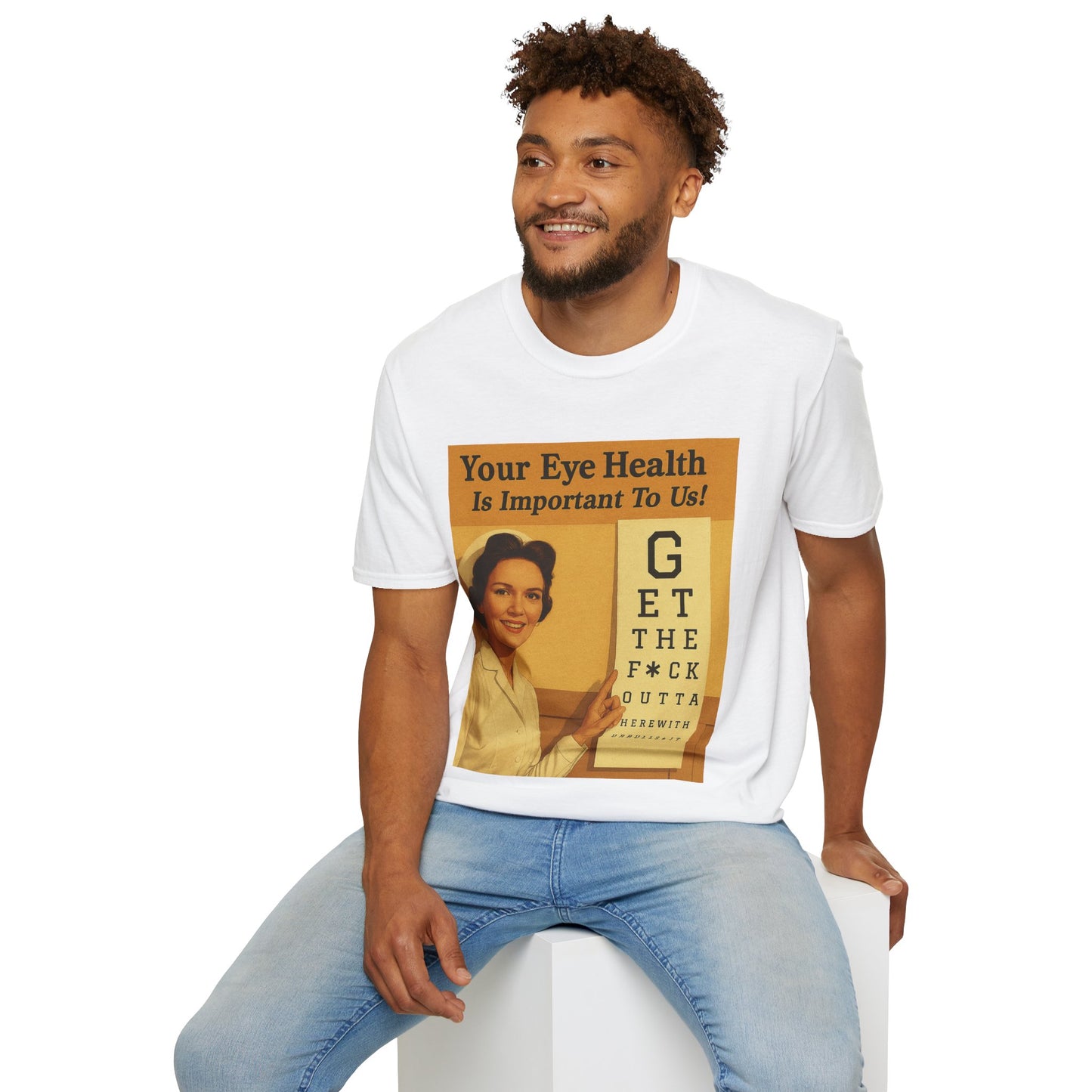 „Your Eye Health Is Important To Us“ – Satirisches T-Shirt im 50s-Style – Freches Satire-Design für mutige Statements | True Insights
