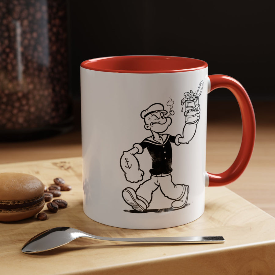 Popeye Spinat Dose Tasse – Comic Kult Kaffeebecher für Fans von Retro-Cartoons & starkem Kaffeegenuss