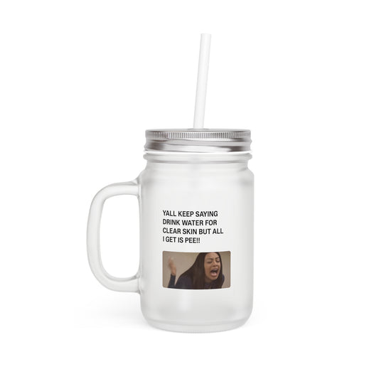 Vintage Motiv – Drink Water Pee – Satirischer Jar Mug mit Flüssigkeitsethik | True Insights Design mit Humor