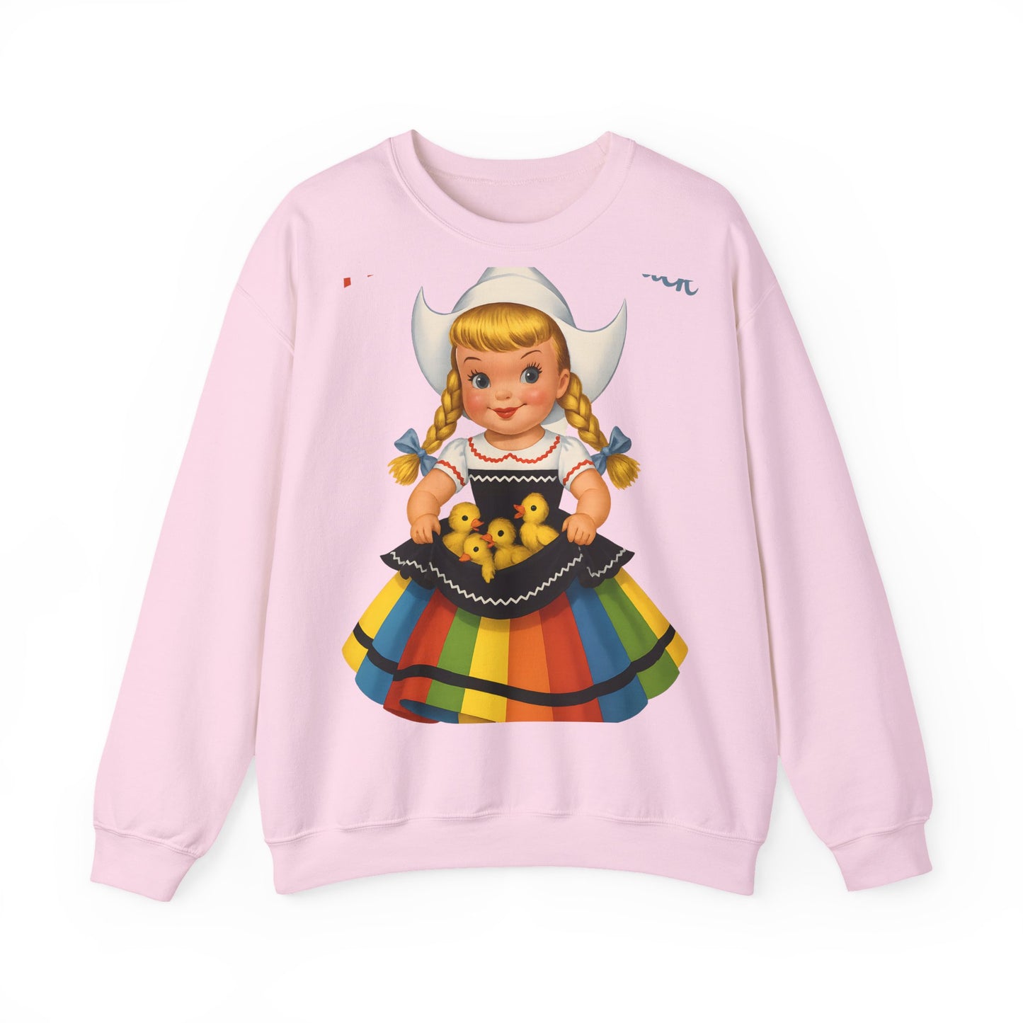 I Don't Give A Duck Sweatshirt - Lustiges Retro Holländermädchen mit Entchen, Vintage Humor Geschenk