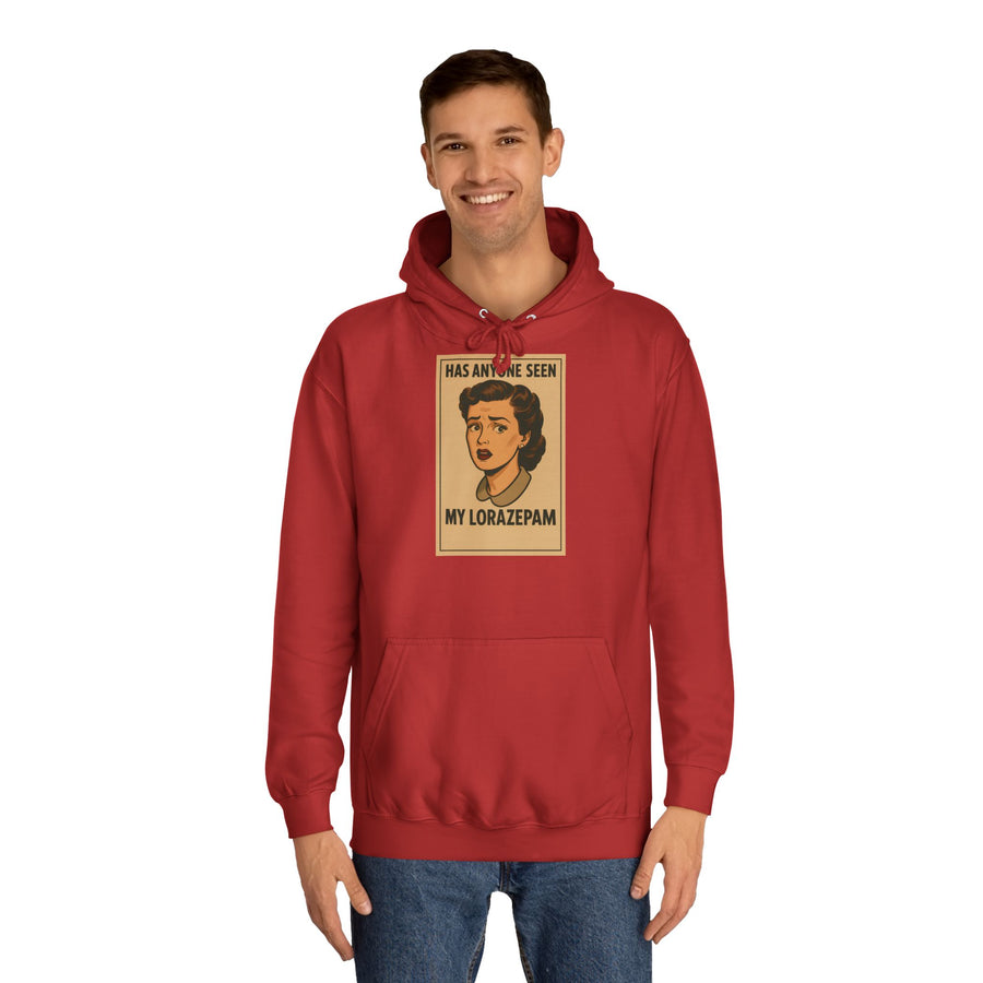 True Insights Has Anyone Seen My Lorazepam Hoodie – Retro-Pop-Art mit schwarzem Humor