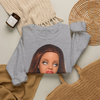 Lustiges Puppen-Gesicht T-Shirt | Genervter Blick Meme Shirt | Ironisches Statement Geschenk für Frauen