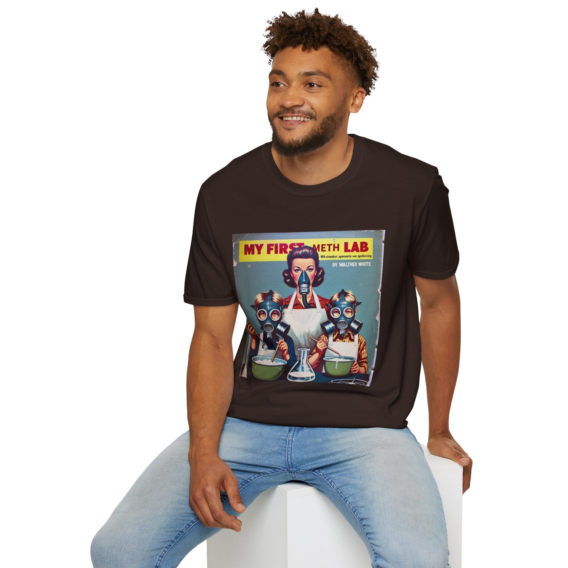 Retro My First Meth Lab T-Shirt - Front Style – Freches Satire-Design für mutige Statements | True Insights
