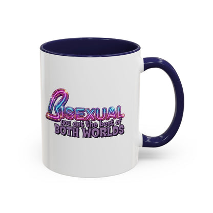 Bisexual Tasse – You Get The Best Of Both Worlds | Bunte Glitzer-Optik Kaffeebecher für Bi Pride & CSD