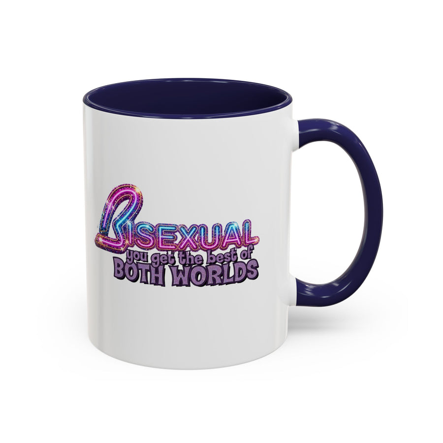 Mug Bisexual – You Get The Best Of Both Worlds | Effet paillettes coloré pour Bi Pride & CSD