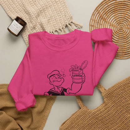 True Insights Retro Sweatshirt Popeye Spinat Dose Kult Comic für echte Fans
