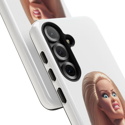 Shocking Face Doll | Funny Pink Doll Phone Case