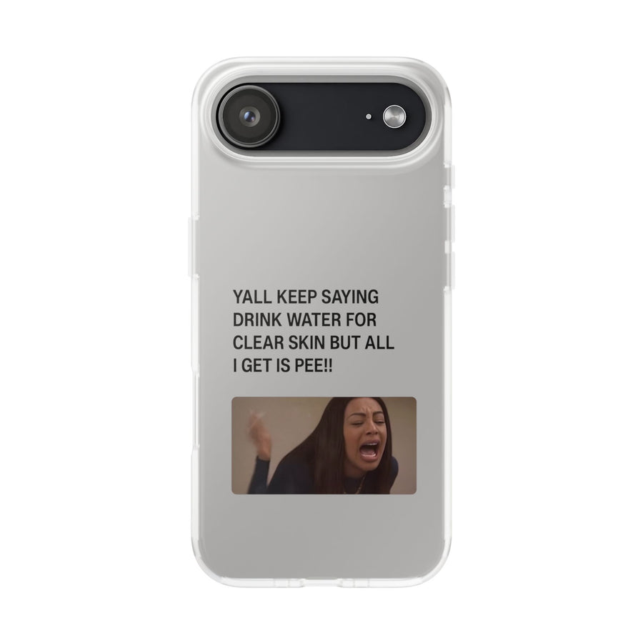 Coque de téléphone mème « Soins de la peau » – « Je ne fais que pisser ! » | Prendre soin de soi avec humour