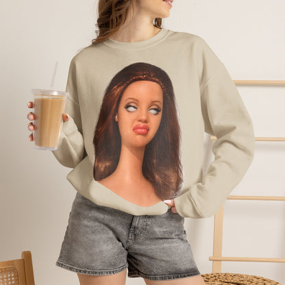 Lustiges Puppen-Gesicht T-Shirt | Genervter Blick Meme Shirt | Ironisches Statement Geschenk für Frauen
