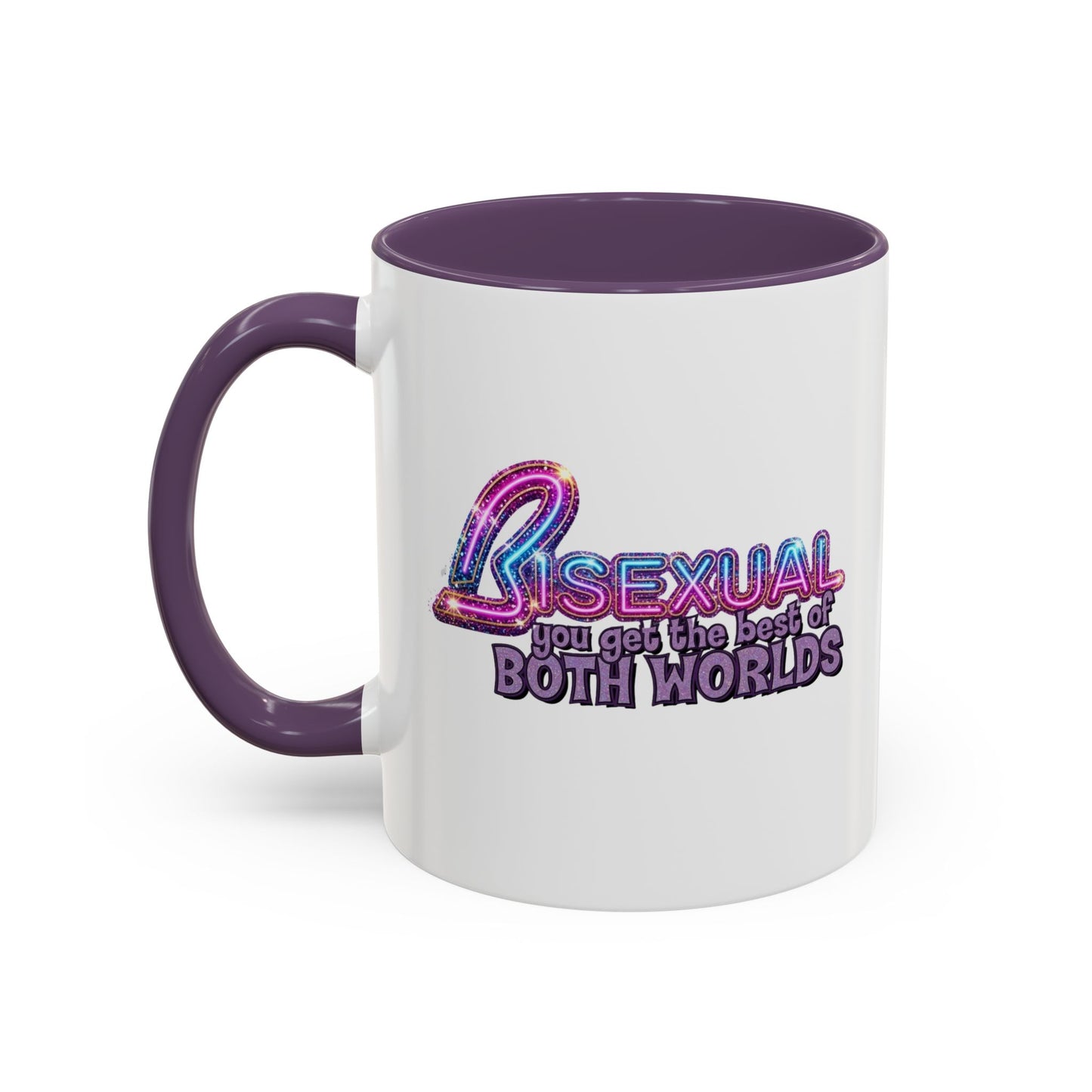 Bisexual Tasse – You Get The Best Of Both Worlds | Bunte Glitzer-Optik Kaffeebecher für Bi Pride & CSD