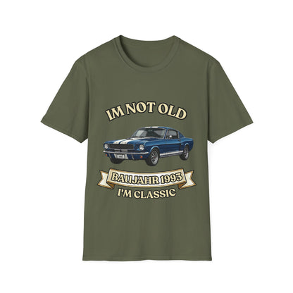 Jahrgang 1993 T-Shirt Oldtimer I'm Not Old I'm Classic  Geschenk zum 33. Geburtstag Mann Retro Kultauto Klassiker Vintage Auto True Insights