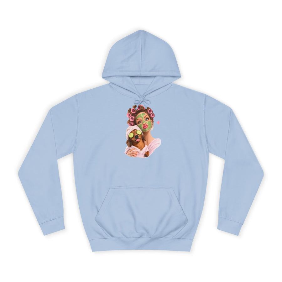 True Insights Dackel Spa Hoodie – Lustiges Wellness-Motiv mit Dackel in Sky Blue