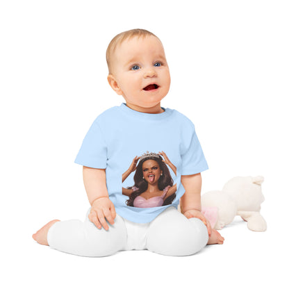 Barbicore Baby T-Shirt – Freche Prinzessin mit Krone & Zunge raus | Lustiges Diva-Motiv für Babys & Kleinkinder
