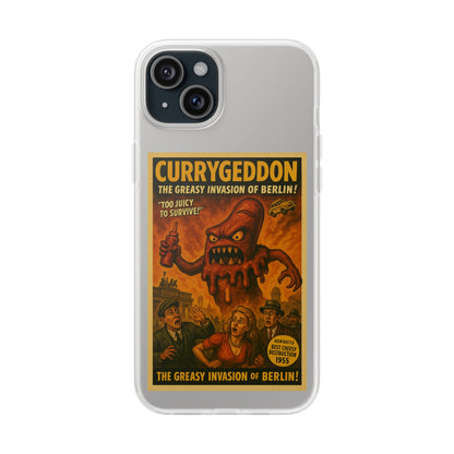 Kultige Handyhülle mit Currywurst-Monster im B-Movie-Stil. Flexibel, stoßfest und ideal für Berlin-Fans & Food-Nerds.-Phone Case-True Insights