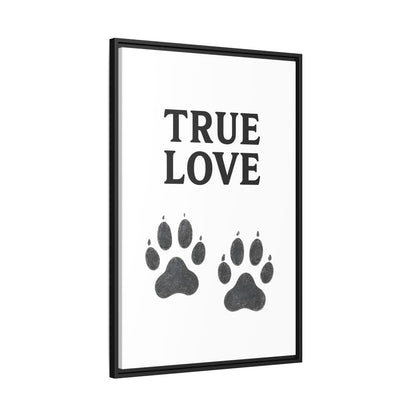 TRUE LOVE – Gerahmtes Wandbild mit Pfotenabdrücken | Tierliebe als stilvolles Geschenk