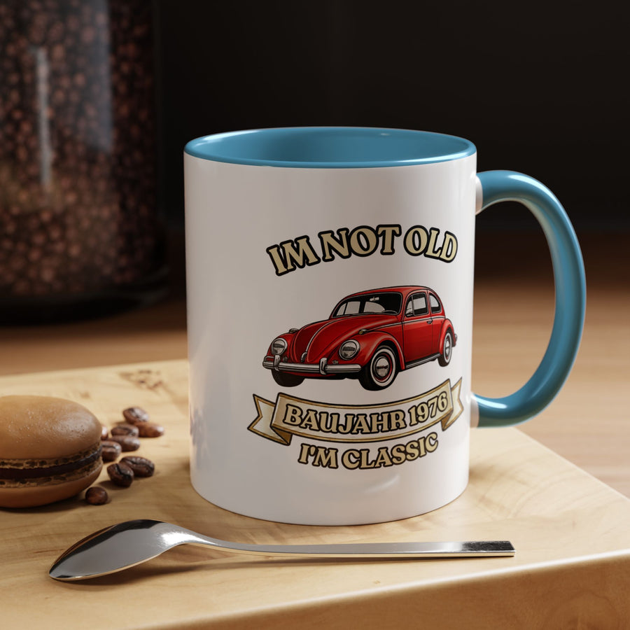 Mug Année 1976 - I'm Not Old I'm Classic - Coccinelle Rouge Vintage - Cadeau 50 ans