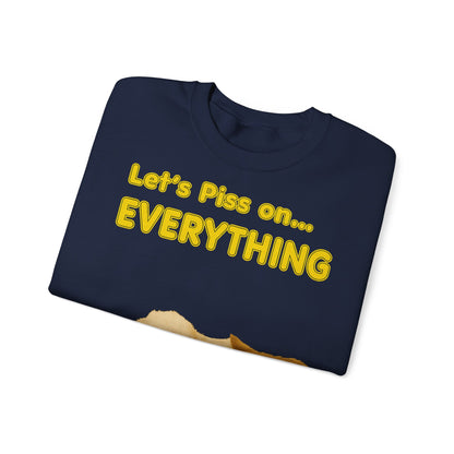 Vintage Motiv – Let’s Piss on Everything – Satirisches Sweatshirt mit Hund & Katze | True Insights Design mit Humor