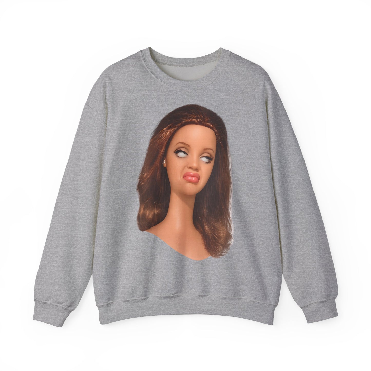 Lustiges Puppen-Gesicht T-Shirt | Genervter Blick Meme Shirt | Ironisches Statement Geschenk für Frauen