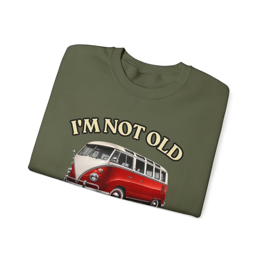 Sweatshirt Année 1976 - I'm Not Old I'm Classic - Bus Rétro Vintage - Cadeau 50 ans