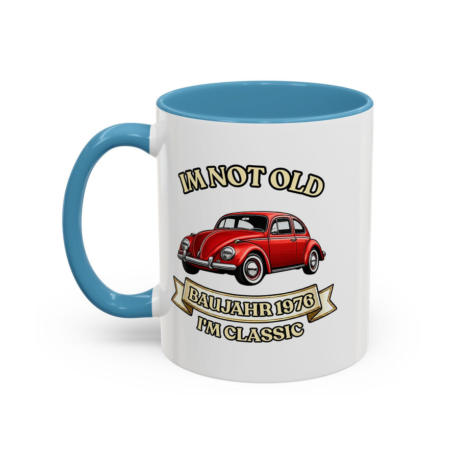 Mug Année 1976 - I'm Not Old I'm Classic - Coccinelle Rouge Vintage - Cadeau 50 ans