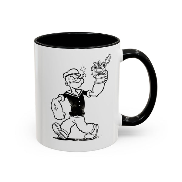 Mug Popeye Boîte d'Épinards – Tasse Culte Comic pour Fans de Cartoons Rétro & Café Corsé