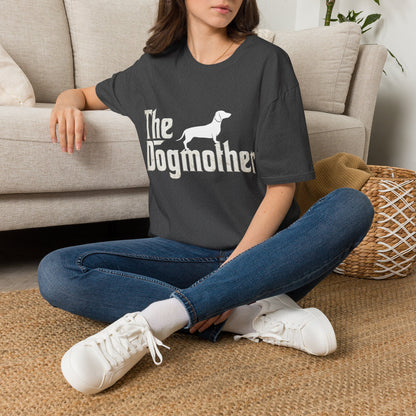 True Insights T-Shirt The Dogmother mit Dackel Print, witziges Shirt für stolze Dackelbesitzer