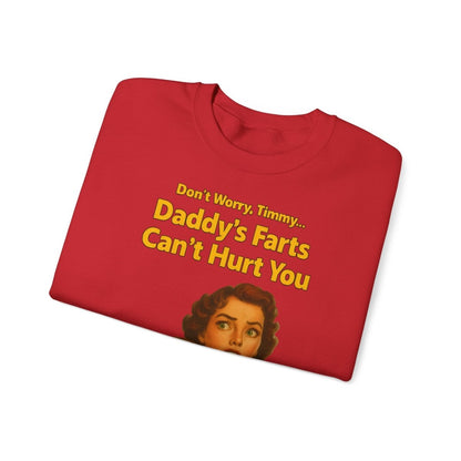 Sweatshirt – Daddy’s Farts – Satirisches Retro-Sweatshirt mit schwarzem Humor | True Insights Design mit Humor