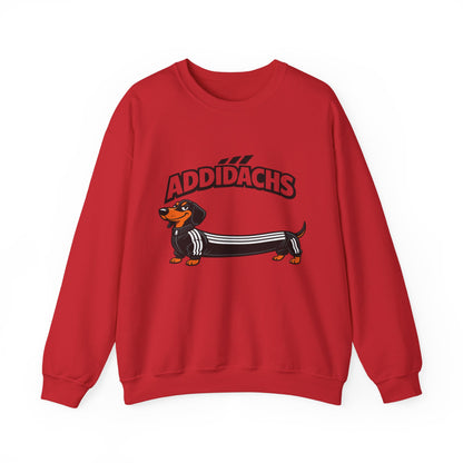 Lustiges Dackel Sweatshirt 'ADDIDACHS' – Witziges Hunde-Motiv für Dackelbesitzer & Sportfans
