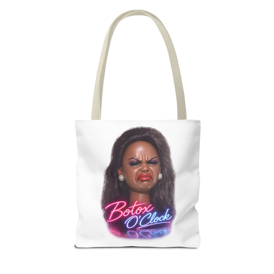 Botox O'Clock Tote Bag – Funny Bag with Neon Grimace | Gym, Sports & Shopping Gift