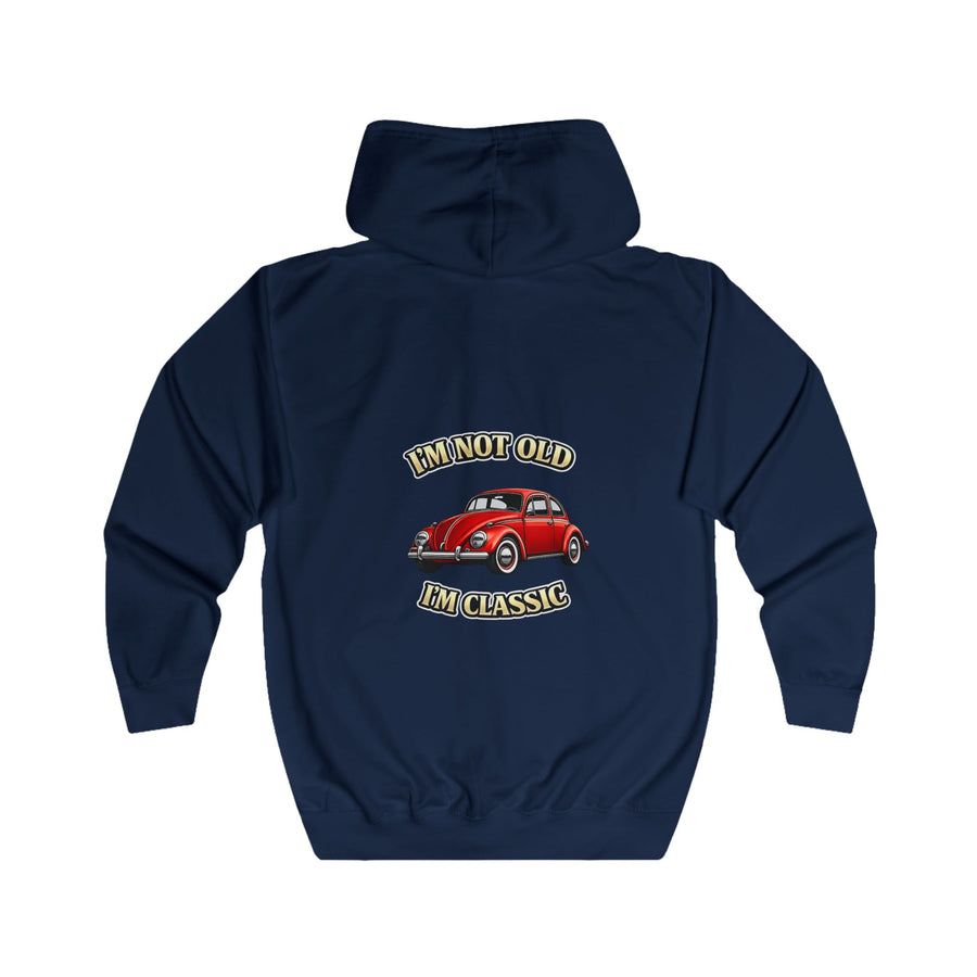 True Insights Vintage VW Käfer Zip-Hoodie – I'm Not Old I'm Classic Geschenk für Käfer-Fans