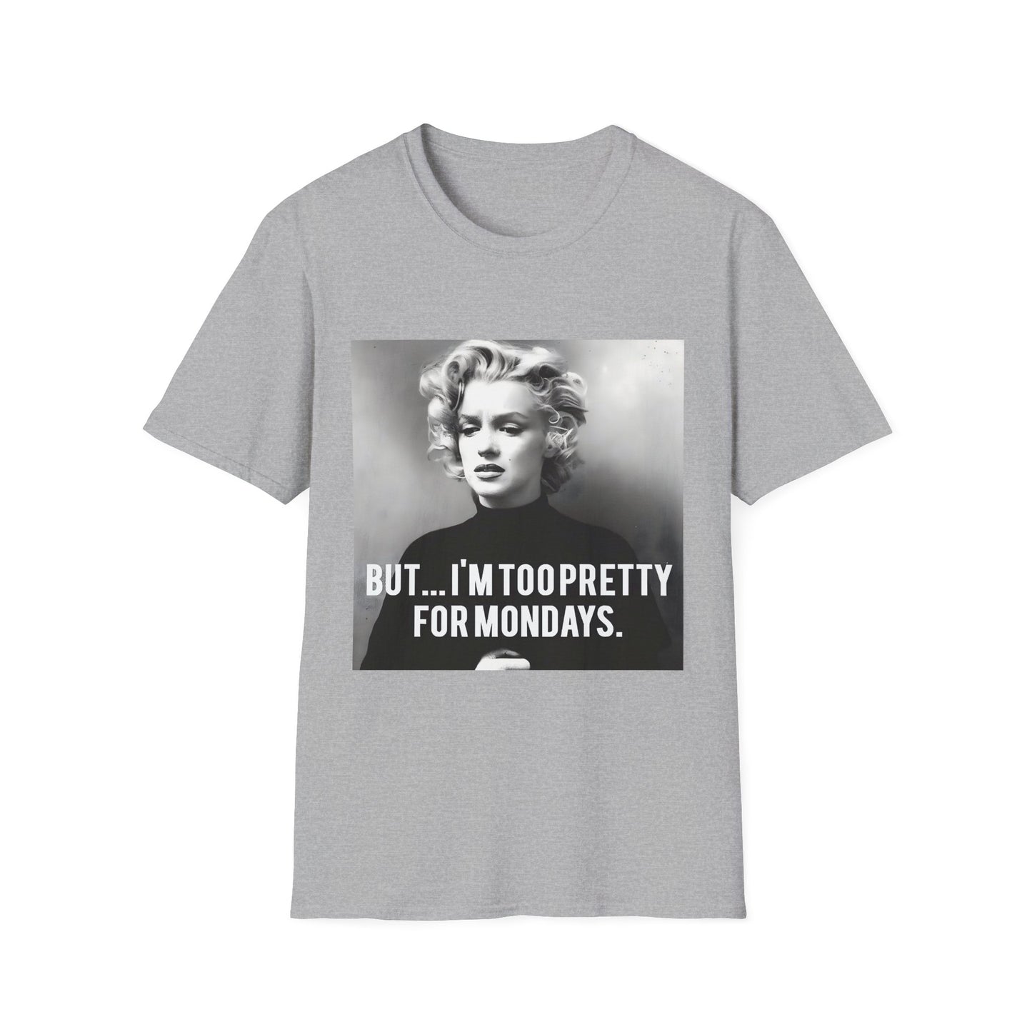 Vintage Damen T-Shirt – Too Pretty for Mondays – Retro Design – Freches Satire-Design für mutige Statements | True Insights