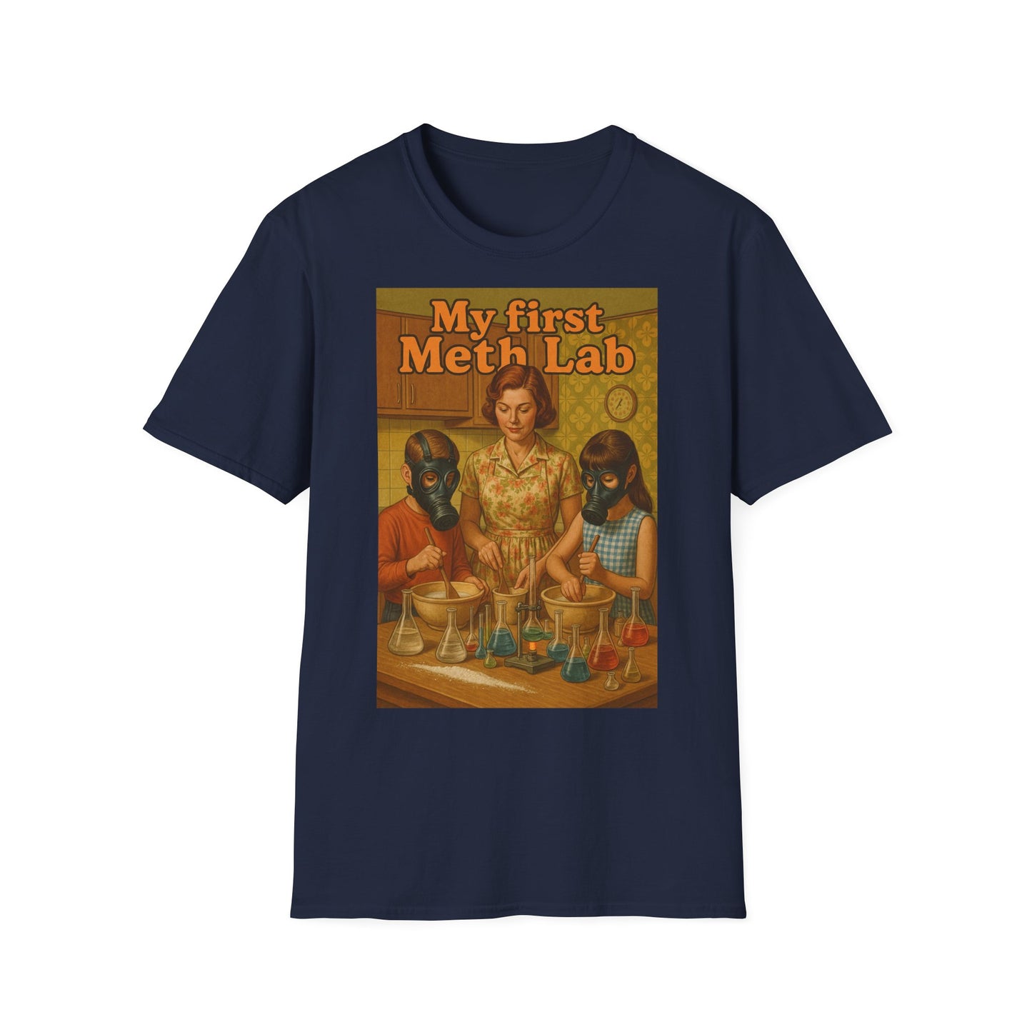 Retro My First Meth Lab T-Shirt - Family Cooking – Freches Satire-Design für mutige Statements | True Insights