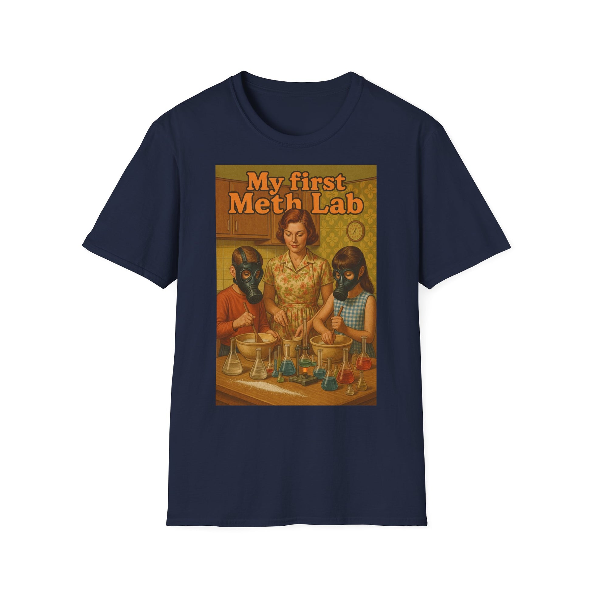 Retro My First Meth Lab T-Shirt - Family Cooking – Freches Satire-Design für mutige Statements | True Insights