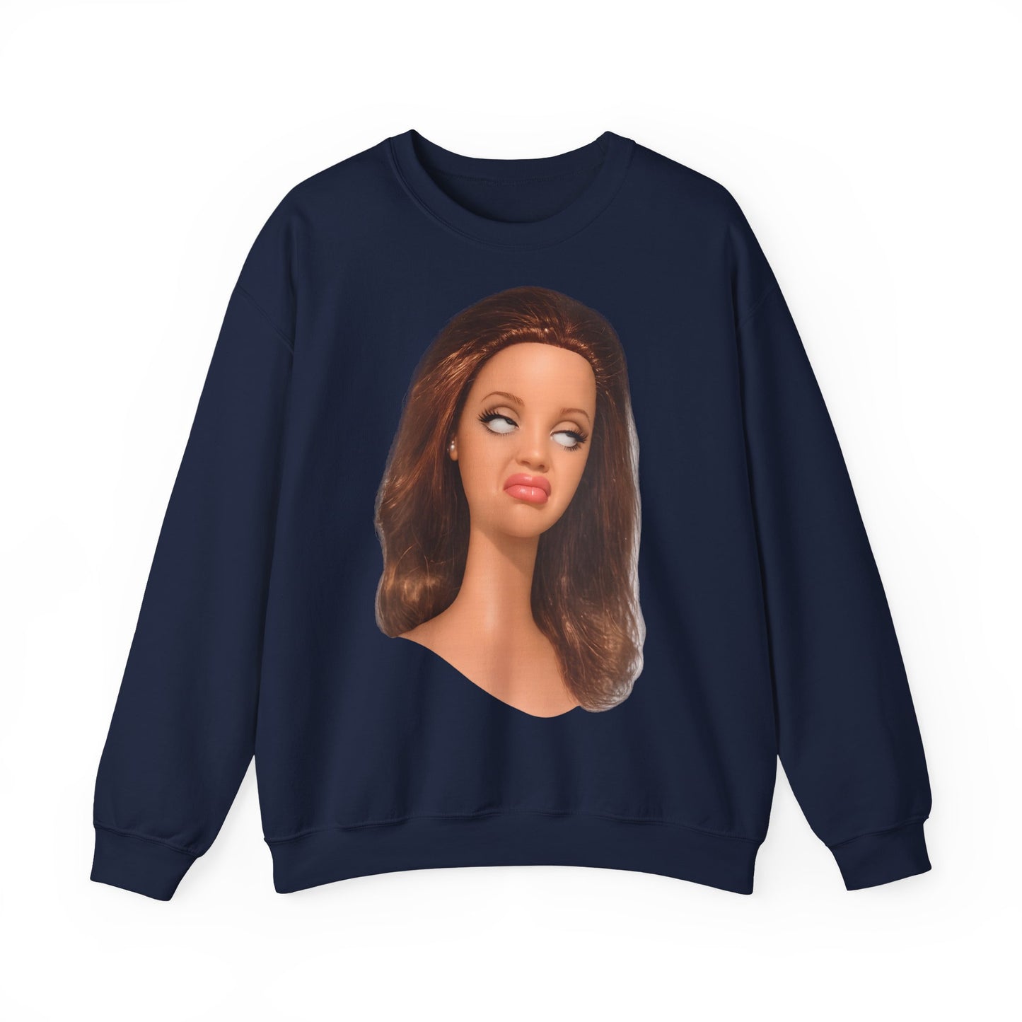 Lustiges Puppen-Gesicht T-Shirt | Genervter Blick Meme Shirt | Ironisches Statement Geschenk für Frauen