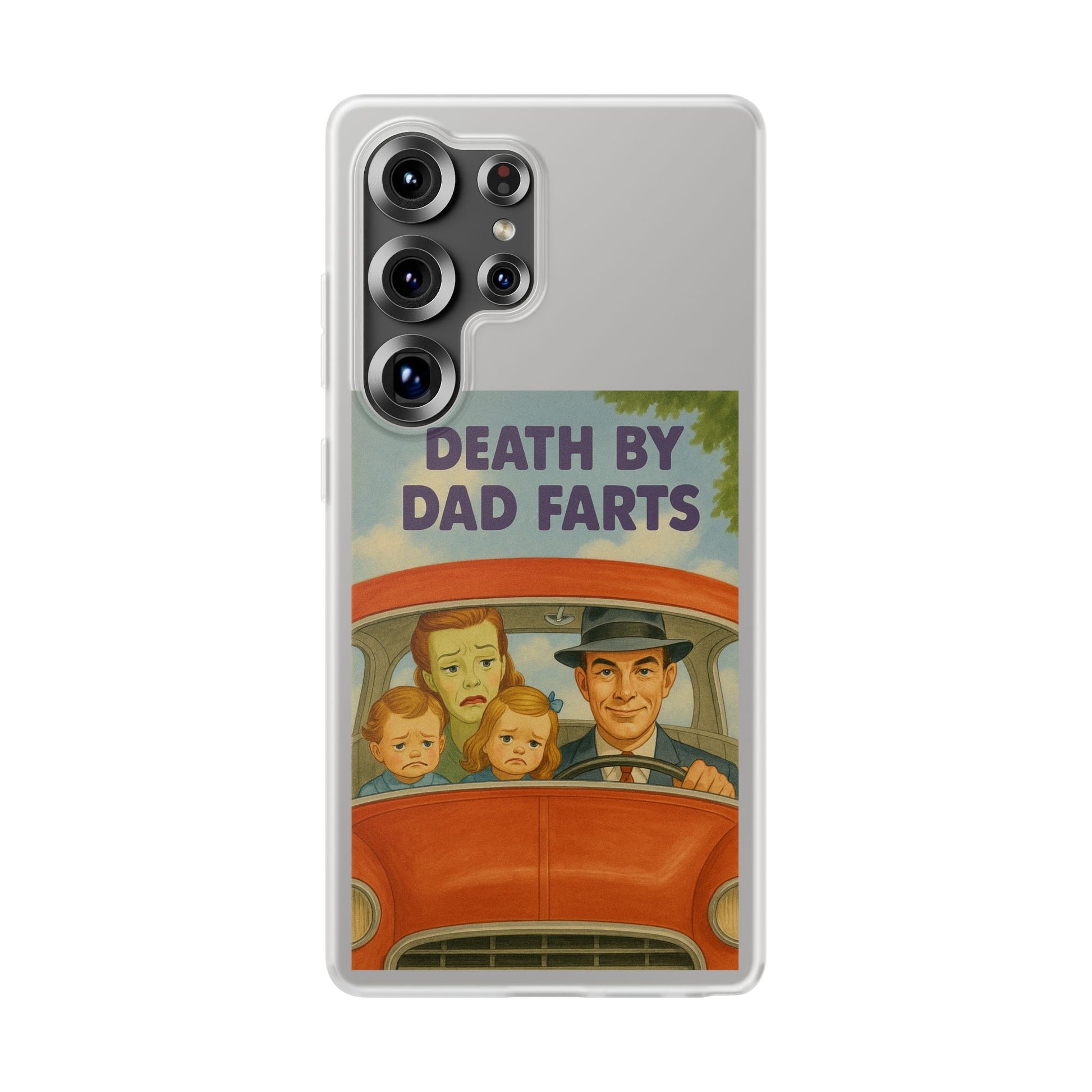 Death by Dad Farts – Satirische Retro-Handyhülle im 50s-Familienauto-Stil-Phone Case-True Insights