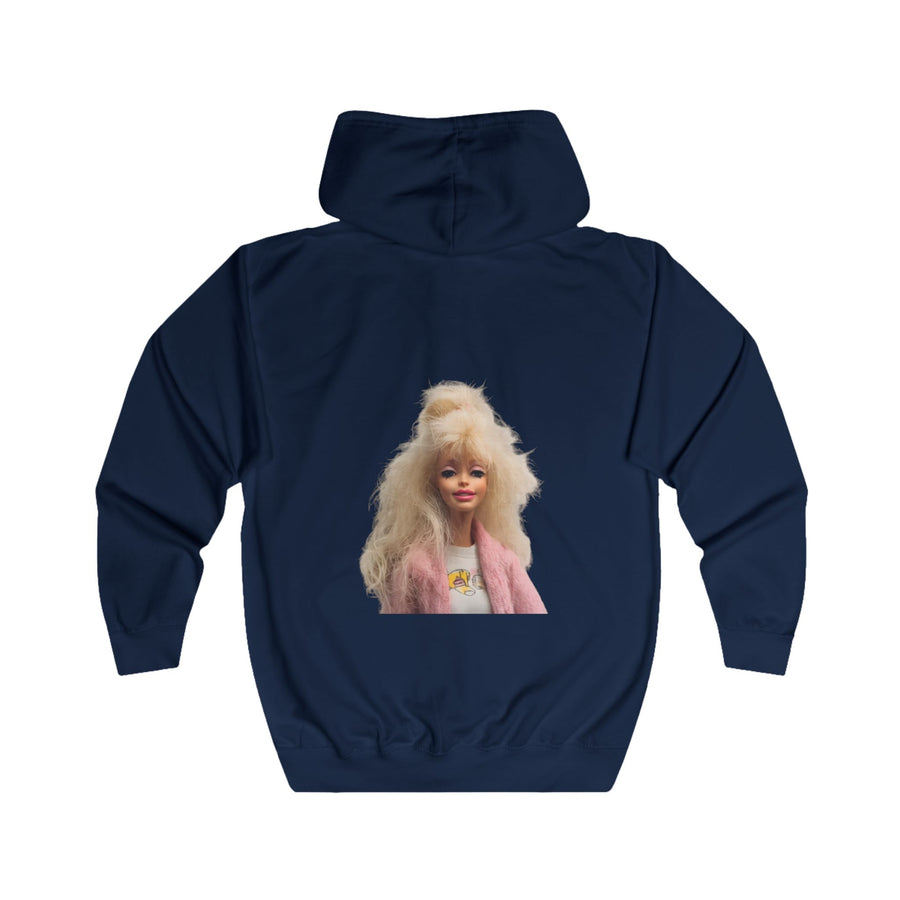 Bad Hair Day Zip-Hoodie – Lustiges Puppen-Motiv für Damen