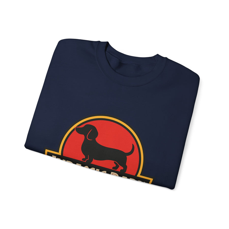 Sweatshirt Jurassic Bark Parodie Teckel – Sweat humoristique pour amateurs de teckels & cinéphiles