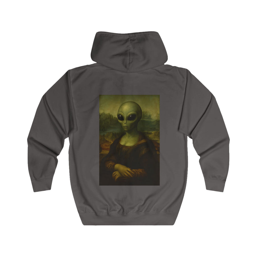 Mona Alien Zip-Hoodie – Kunstparodie mit Außerirdischer
