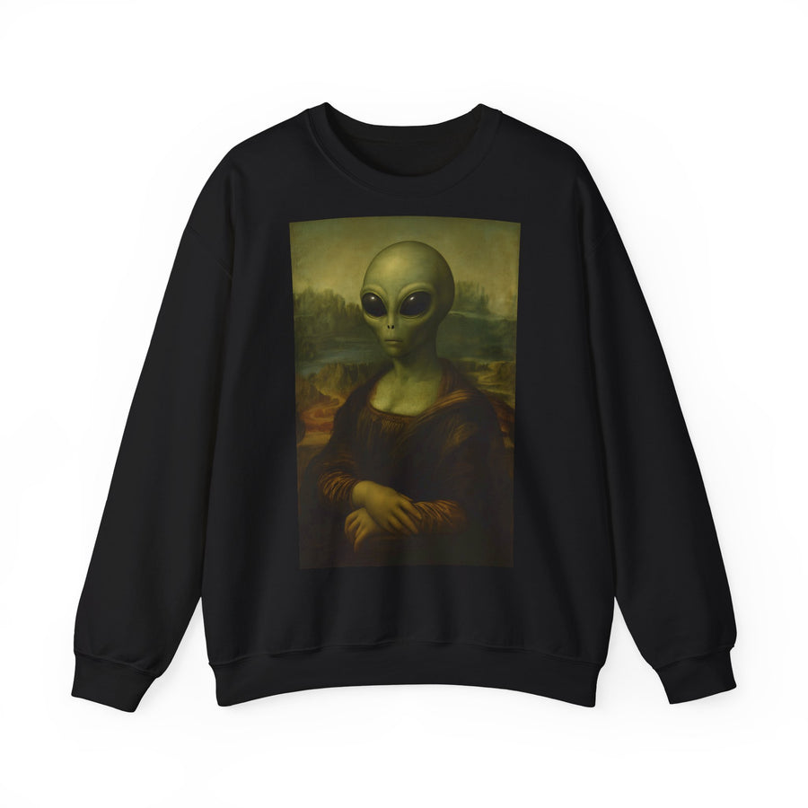 Mona Alien Sweatshirt – Kunstparodie mit Außerirdischer