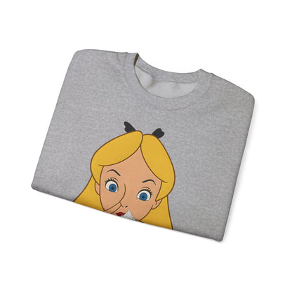 Sweatshirt – Satire Sweatshirt – "Alice im Rausch" Pop-Art Design | True Insights Design mit Humor