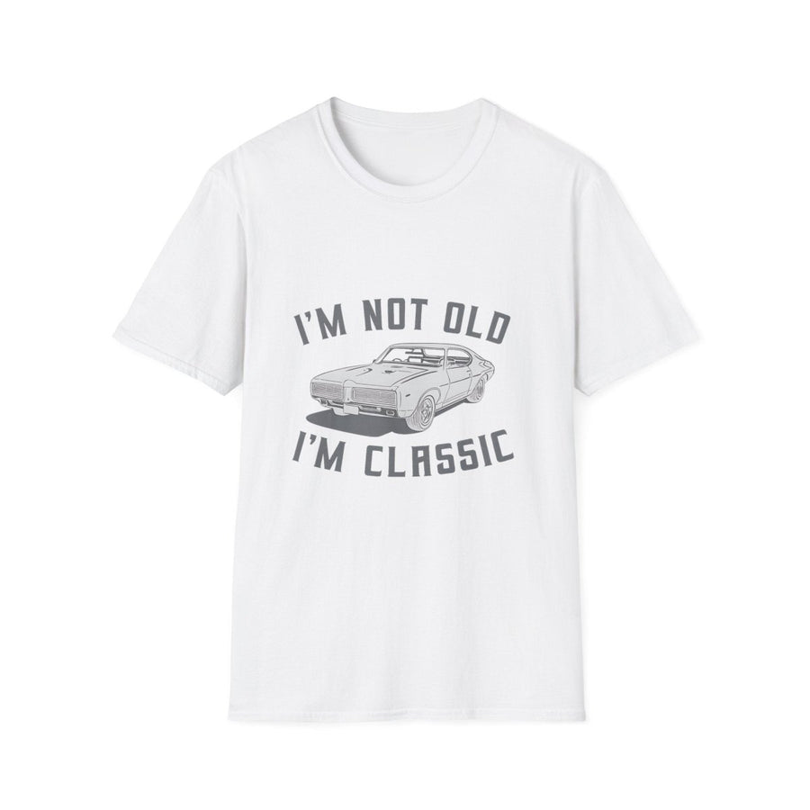 True Insights T-Shirt I'm Not Old I'm Classic Muscle Car Retro Motiv in Weiß mit Vintage Oldtimer Print