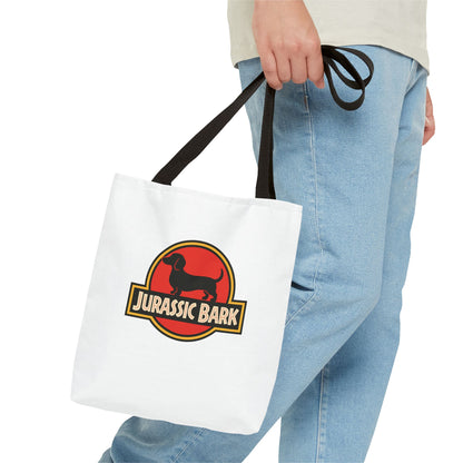 Jurassic Bark Tote Bag – Dackel Parodie Stofftasche für Hundeliebhaber & Dackelbesitzer, lustiges Geschenk