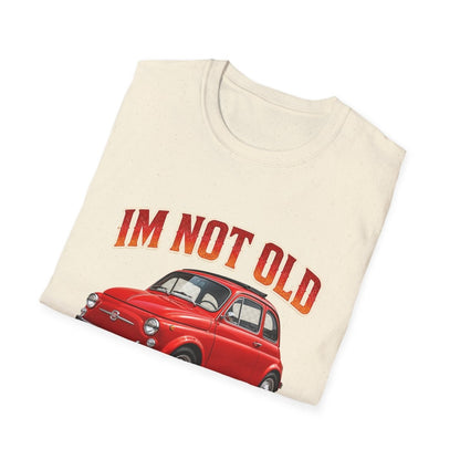 I'm Not Old I'm Classic | Fiat 500 T-Shirt Rot | Italienischer Oldtimer Retro Shirt Herren