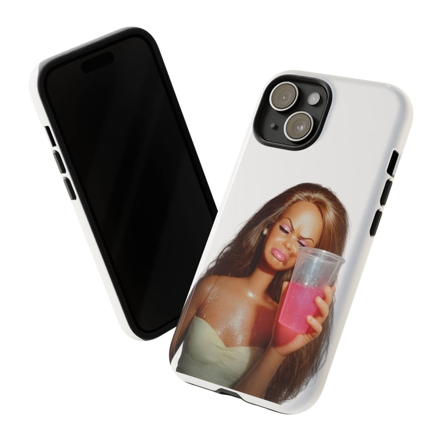 Handyhülle Pink Drink Doll – Lustiges Barbie-Meme für iPhone & Samsung
