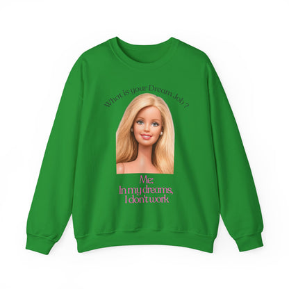 Lustiges Sweatshirt 'In my dreams I don't work' - Anti-Arbeit Spruch Pullover für Faulenzer & Büromuffel