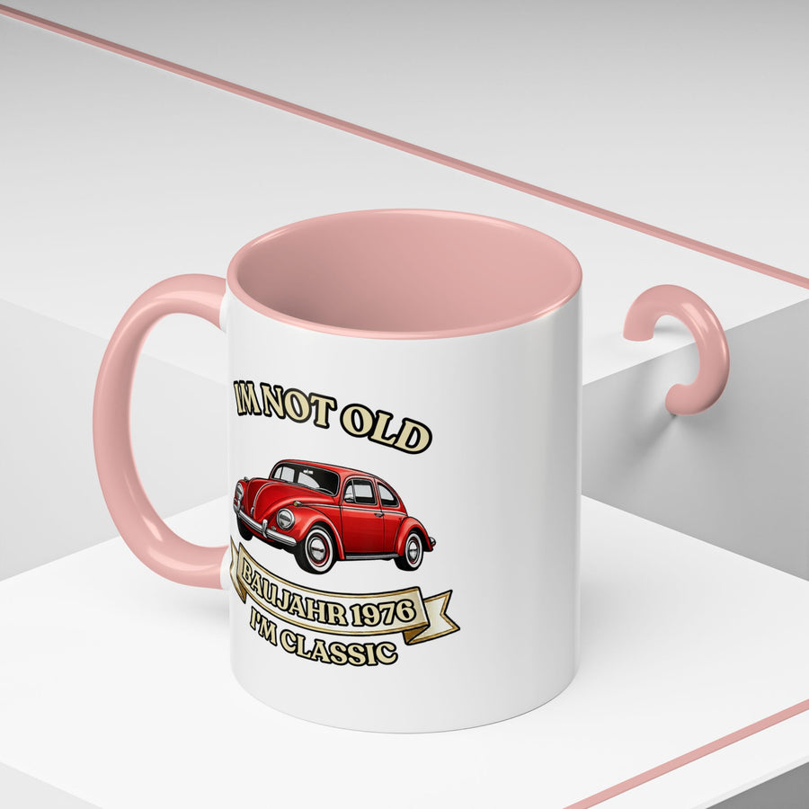 Mug Année 1976 - I'm Not Old I'm Classic - Coccinelle Rouge Vintage - Cadeau 50 ans