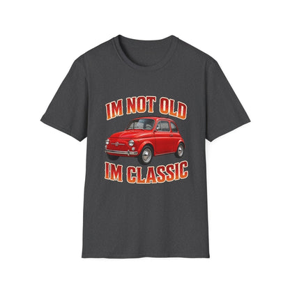I'm Not Old I'm Classic | Fiat 500 T-Shirt Rot | Italienischer Oldtimer Retro Shirt Herren