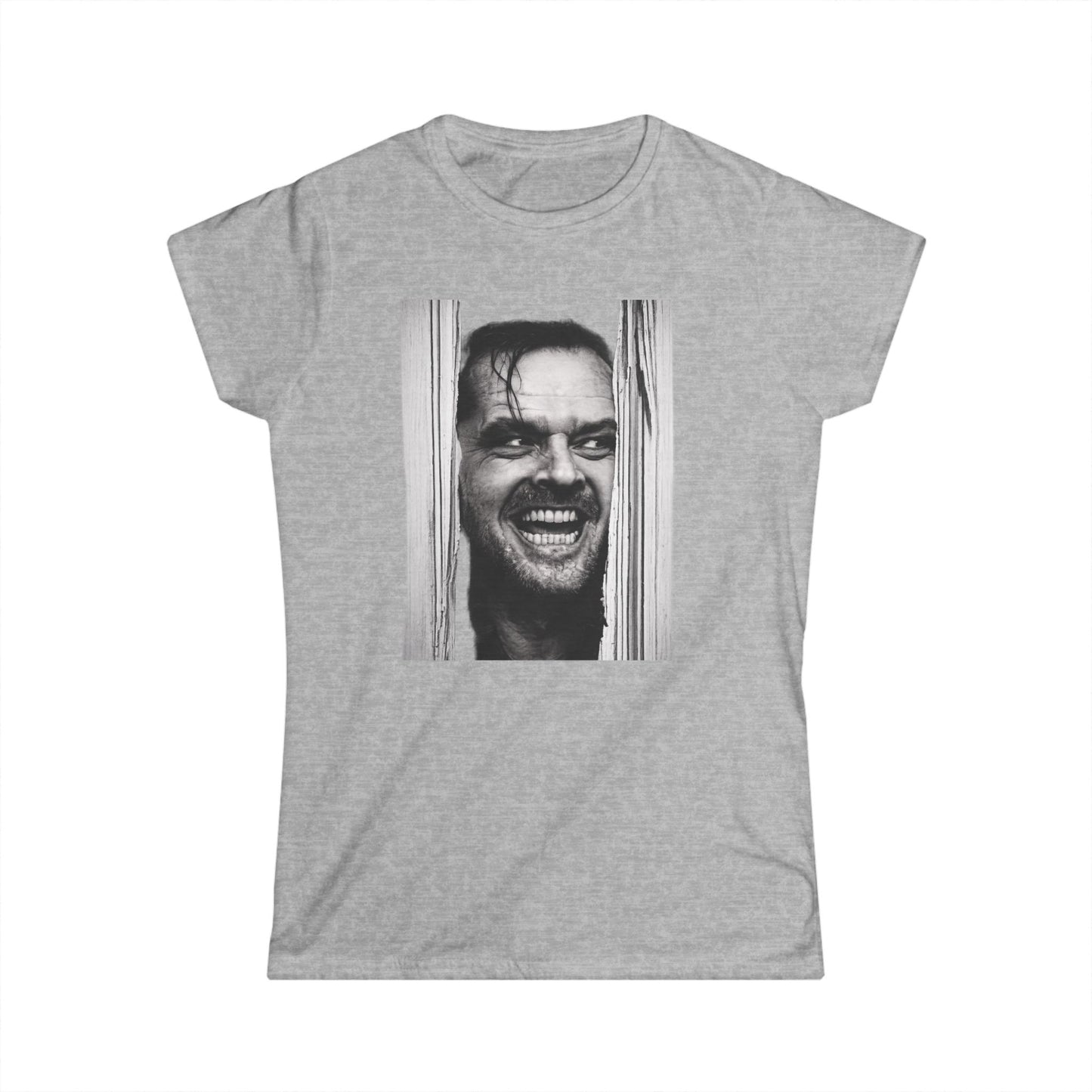 Shining Damen Shirt – Jack Torrance Jack Nicholson Kult Horror Motiv – Schwarz-Weiß Fan T-Shirt Geschenk