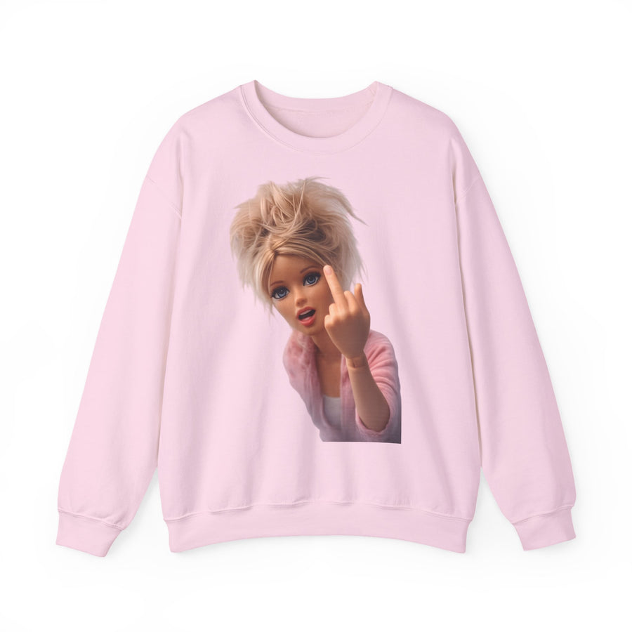 True Insights Middle Finger Sweatshirt – Freches Statement-Motiv in Light Pink